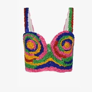 Mara Hoffman Desi top/bustier With Hand Embellishment (size XS) NWT